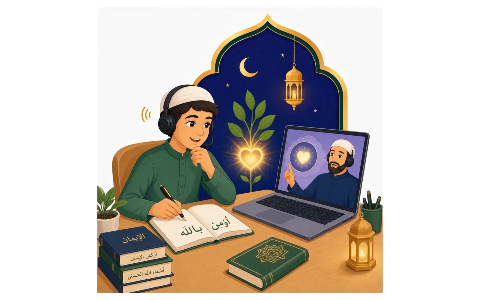 Aqeedah (Islamic Beliefs) course illustration